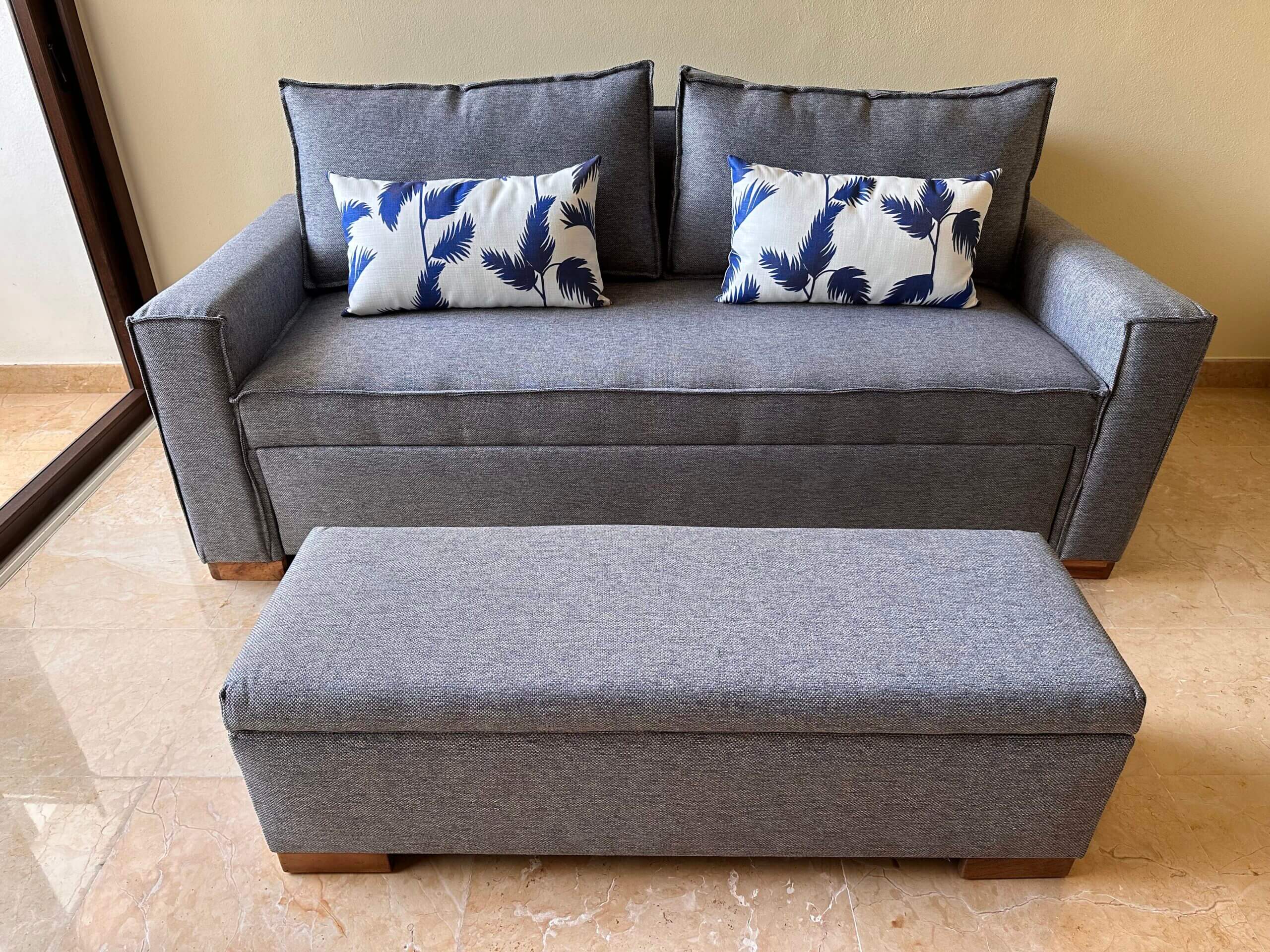 grey sofa