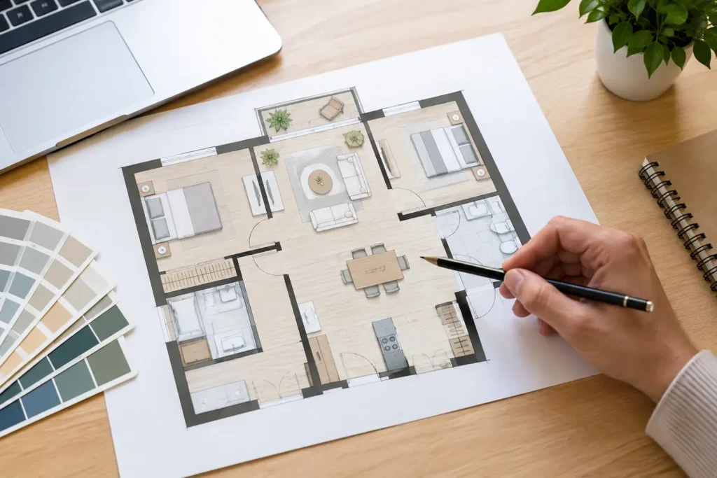 2D Floor Plan Furniture Layout That Works